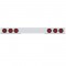 Chrome 1 Piece Rear Light Bar W/ Six 36 Red Led 4" Economy Light W/ Grommet - Red Lens