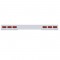 Stainless Steel 1 Pc. Rear Light Bar W/ 6 Straight 19 Red Led Oval Reflector Light W/ Grommet - Red Lens