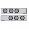 (2/Bulk) Chrome 2 Pcs. Rear Light Bar W/ Six 36 Led 4" Clear Lens Economy Light W/ Grommet - 4 Hole Flange Mount