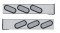 (2/Bulk) Stainless Steel 2 Pcs. Rear Light Bar W/ 6 Slanted 19 Led Oval Clear Lens Light W/ Grommet - 4 Hole Flange Mount