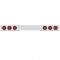 Stainless Steel 1 Piece Rear Light Bar W/ Six 7 Red Led 4" Economy Light W/ Grommet - Red Lens