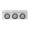 Stainless Steel Top Mud Flap Light Bracket W/ Three 7 Led 4" Light W/ Grommet - Clear Lens