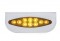 Stainless Steel Bracket W/ 10 Amber Led Cats Eye Light - Amber Lens
