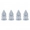 (4/Card) Chrome Spike Valve Caps