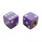(4/Card) Dice Valve Caps - Purple W/ White Dot