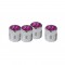 (4/Card) Diamond Valve Caps - Purple