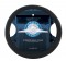18" Black Diamond Stitched Leather Steering Wheel Cover - Black Diamond Stitching