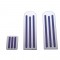 (3/Box) Chrome Aluminum Peterbilt Pedal Set W/ Rubber Insert - Blue