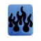 Anodized Blue Aluminum Peterbilt Replacement Flame Pedal - Clutch