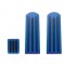 (3/Box) Anodized Blue Aluminum Peterbilt Pedal Set W/ Rubber Insert - Black