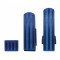 (3/Box) Anodized Blue Aluminum Kenworth Pedal Set W/ Rubber Insert - Black