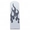 Brush Aluminum Peterbilt Replacement Flame Pedal - Gas