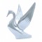 Chrome Hood Ornament - Small Swan
