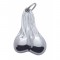 Chrome Plastic Medium Balls Novelty Key Chain