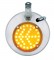 Stainless Steel 8 1/2" Convex Mirror With Led - Passenger