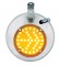 Stainless Steel 8 1/2" Convex Heated Mirror With Led - Driver