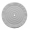 8" White Spiral & Concentric Sewed Muslin Wheel - 30 Ply. & 1/2" Arbor