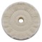 (Pack) 3" White Spiral & Concentric Sewed Muslin Wheel - 40 Ply. & 5/8" Arbor