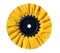 8" Yellow Treated Airway Buff - 16 Ply, 3/4" Arbor
