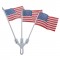 Chrome Flag Holder W/ 3 U.S.A. Flags