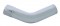 Chrome 45 Angled Expended Elbow, 5" I.Dia., 5" O.Dia. - 12" X 12" Diameter