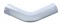Chrome 45 Angled Expended Elbow, 6" I.Dia., 6" O.Dia. - 15" X 15" Diameter