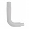 Chrome Exhaust Elbow Replacement, 90 Angled, Reducing 7"-5" O.Dia., 35 1/2" X 24 1/2"