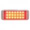 21 Red Led Flush Mount S/T/T & P/T/C Light With Bezel - Red Lens