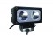 Universal, White Cree Rectangular Work Light, Clear Lens, Black Housing, (2 Diodes), 2400 Lumens