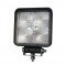 Universal, White Square Work Light, Clear Lens, Black Housing, (5 Diodes)