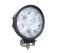 Universal, White Round Work Light, Clear Lens, Black Housing, (9 Diodes), 900 Lumens
