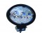 Universal, White Cree Oval Work Light, Clear Lens, Black Housing, (3 Diodes), 2700 Lumens