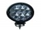 Universal, White Cree Oval Work Light, Clear Lens, Black Housing, (6 Diodes), 5400 Lumens